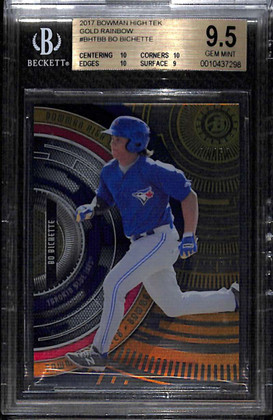 2017 Bowman High Tek Gold Rainbow BHTBB Bo Bichette Rookie 23/50 BGS 9.5 GEM