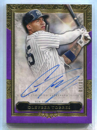 2020 Topps Five Star Autographs Purple FSAGT Gleyber Torres Auto 10/50