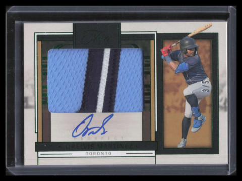 2024 Panini Three and Two Autographs Green Orelvis Martinez Rookie Patch Auto /5
