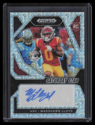 2024 Panini Prizm Draft Saturday Star Signatures Mojo MarShawn Lloyd RC Auto /25
