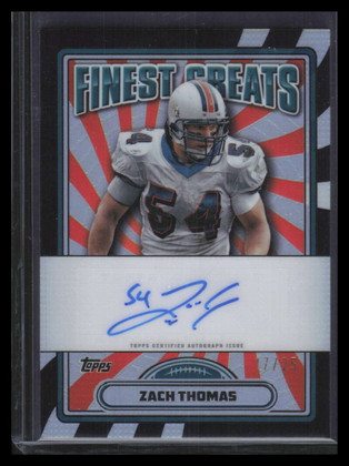 2024 Finest Greats Autographs Black Refractor FGZT Zach Thomas Auto 17/25