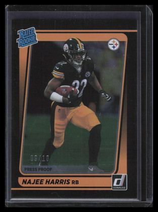 2021 Donruss Press Proof Black 259 Najee Harris RR Rated Rookie 9/10