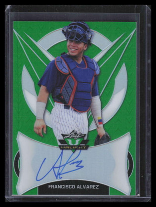 2020 Leaf Valiant '19 Flashback Green bafa1 Francisco Alvarez Rookie Auto 43/75
