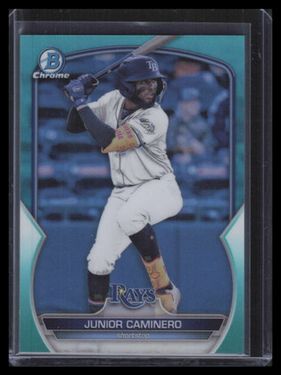 2023 Bowman Chrome Prospects Aqua Refractor bcp162 Junior Caminero Rookie 18/125