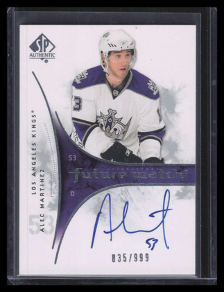 2009-10 SP Authentic 221 Alec Martinez Rookie Auto 835/999 Future Watch