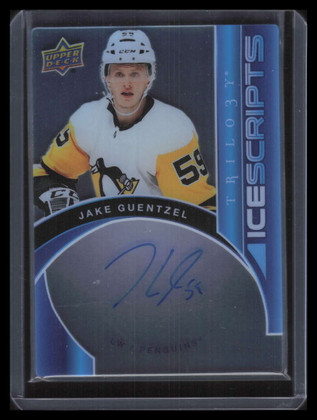 2018-19 Upper Deck Trilogy Ice Scripts ISJG Jake Guentzel Auto