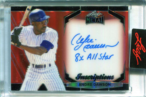 2024 Leaf Metal Inscriptions Red miad1 Andre Dawson Auto 83/100 8x All Star