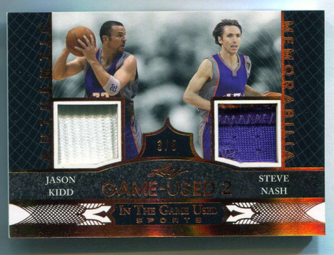 2024 Leaf ITG Used Sports Game-Used 2s ig28 Steve Nash Jason Kidd Dual Patch 3/5