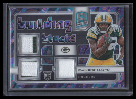 2024 Panini Spectra Building Blocks Materials MarShawn Lloyd RC Triple Patch 3/5