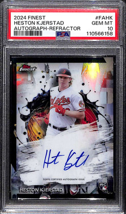 2024 Finest Autographs Refractor FAHK Heston Kjerstad Rookie Auto PSA 10 GEM MT