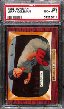 1955 Bowman 99 Jerry Coleman PSA 6 EX-MT