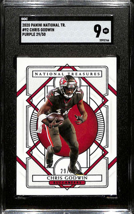 2020 Panini National Treasures Purple 92 Chris Godwin 29/50 SGC 9 MT