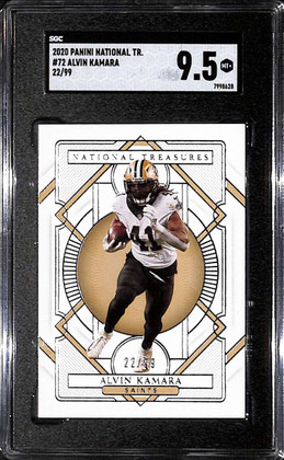 2020 Panini National Treasures 72 Alvin Kamara 22/99 SGC 9.5 MT+