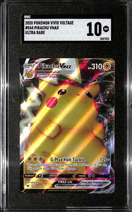 2020 Pokemon Sword and Shield Vivid Voltage 044 Pikachu VMAX UR SGC 10 GM