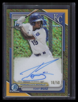 2024 Bowman Chrome Autographs Gold Shimmer Refractor Tony Ruiz Rookie Auto 16/50