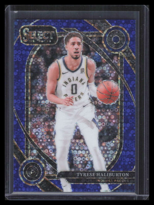 2024-25 Select Blue Disco Prizms Refractor 220 Tyrese Haliburton 24/25 Courtside