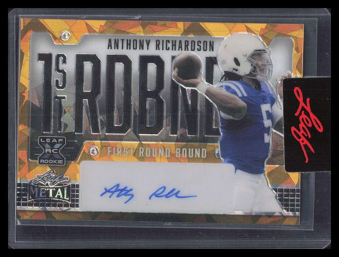 2023 Leaf Metal First Round Bound Crystal Gold Anthony Richardson RC Auto 1/1