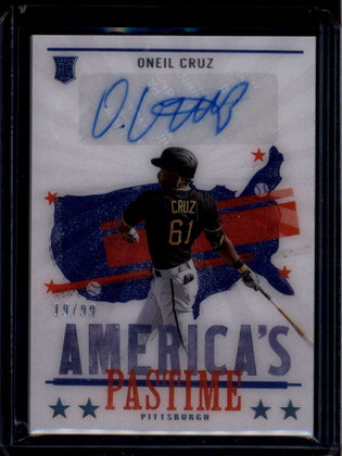 2022 Panini Chronicles America's Pastime Autographs Oneil Cruz Rookie Auto 19/99