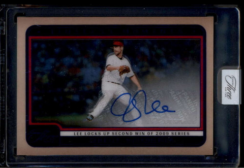 2025 Panini Impeccable Timeless Moments Signatures Blue 9 Cliff Lee Auto 18/32