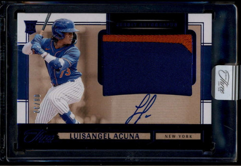 2025 Panini Three Two Autographs Full Count Luisangel Acuna RC Patch Auto 8/32