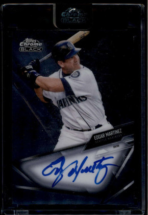 2021 Topps Chrome Black Autographs CBAEMA Edgar Martinez Auto