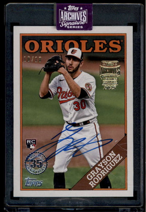 2025 Topps Archives Signature Series Grayson Rodriguez Auto 10/10 2023 1988