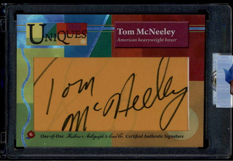 2025 Historic Autographs Uniques Tom McNeeley Cut Auto 1/1 Heavyweight Boxer