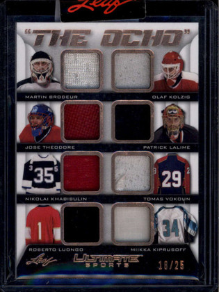 2023 Leaf Ultimate The Ocho Luongo Vokoun Theodore Kolzig Brodeur 8 Jersey 18/25