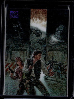 2025 Topps Chrome Star Wars Galaxy Purple Speckle Refractor Smuggler's Moon /125