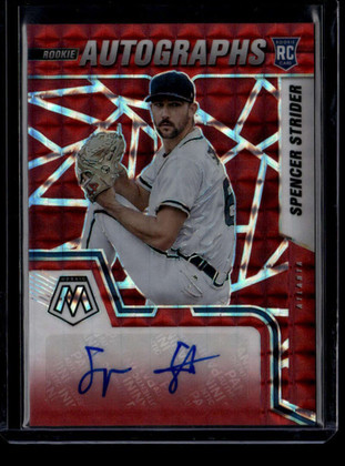 2022 Panini Mosaic Rookie Autographs Choice Fusion 6 Spencer Strider RC Auto 546