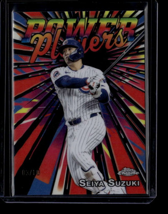2025 Topps Chrome Power Players Black Refractor pp33 Seiya Suzuki 3/10