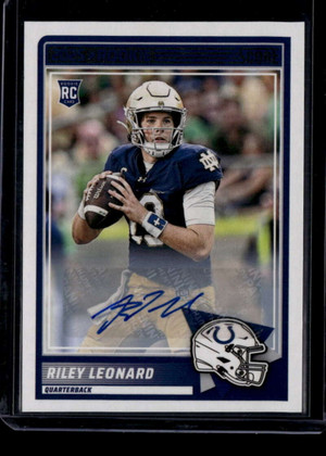 2025 Score Rookie Signatures 9 Riley Leonard Rookie Auto
