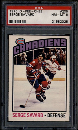 1976-77 O-Pee-Chee 205 Serge Savard PSA 8 NM-MT