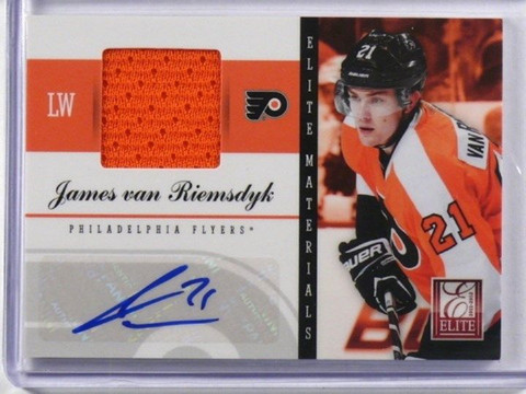 11-12 Donruss Elite Materials James Van Riemsdyk auto autograph jersey #D06/25