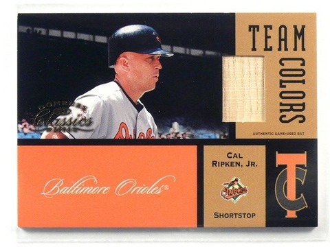 2004 Donruss Classics Team Colors Cal Ripken Jr. bat #D11/50 #tc-27