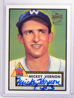 2001 Topps Archives Mickey Vernon autograph auto #33TAA