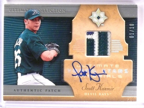 2005 Ultimate Collection Scott Kazmir Young Stars Patch Autograph /10 #UYSK