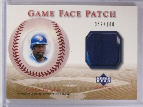 2003 Upper Deck Game Face Patch Carlos Delgado #D049/100 #GPCD
