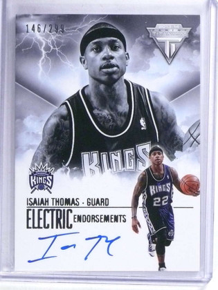 2013-14 Panini Titanium Electric Isaiah Thomas autograph auto #D146/299