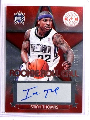 2012-13 Totally Certified Rookie Roll Call Isaiah Thomas autograph rc /199