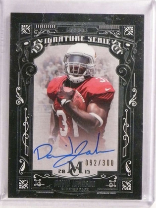 2015 Topps Museum Collection David Johnson autograph auto rc rookie /300