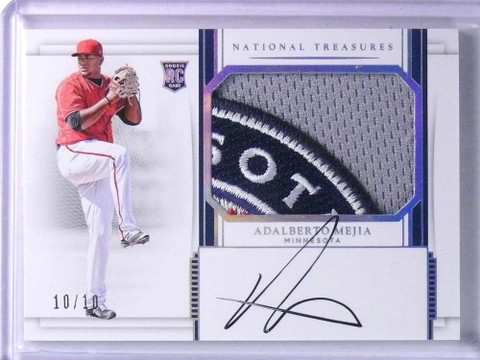 2017 National Treasures Adalberto Mejia Patch Autograph auto rc #D10/10