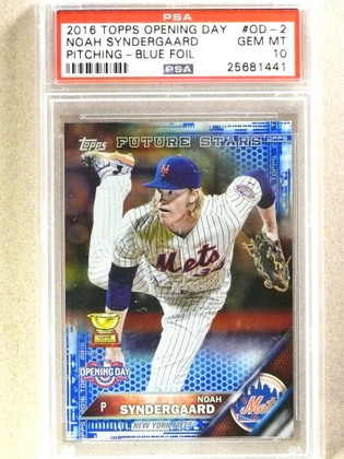 2016 Topps Opening Day Blue Foil Noah Syndergaard #OD2 PSA 10 GEM MINT