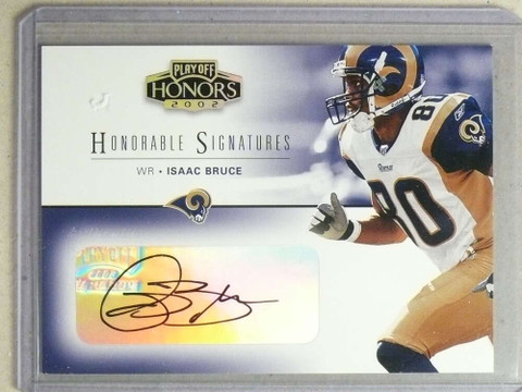 2002 Playoff Honors Honorable Signatures Isaac Bruce Autograph Auto #HS13