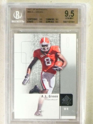 2011 Sp Authentic AJ A.J. Green rc rookie #89 BGS 9.5 GEM MINT 