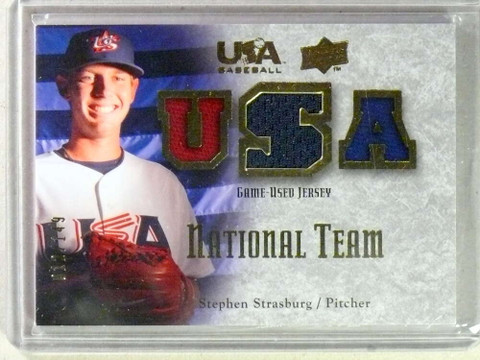2008 UD USA Baseball Team Box Sets Material Stephen Strasburg Jersey #/149