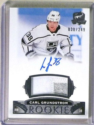2019-20 The Cup Carl Grundstrom Rookie RC Autograph Auto Patch #D030/249