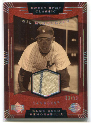 2004 Sweet Spot Classic Game Used Silver Rainbow SSGM Gil McDougald Jersey 33/50