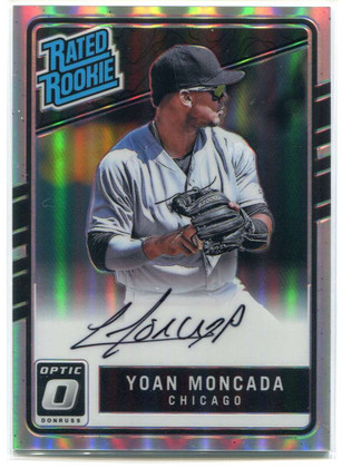 2017 Donruss Optic Rated Rookies Signatures Holo Yoan Moncada Rookie Auto 63/99