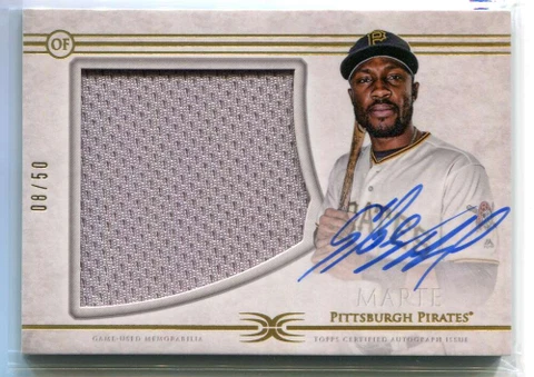 2017 Topps Definitive Autograph Relics ARCSM Starling Marte Jersey Auto 8/50